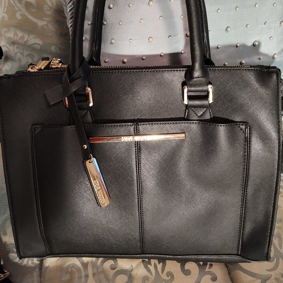 Steve Madden black tote handbag, in excellent to like new condition - Picture 5 of 5